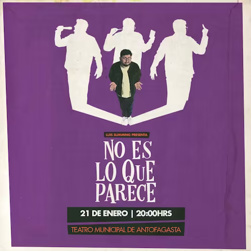 Ven a reír al Show de Luis Slimming en Teatro Municipal de Antofagasta el día 21 de Enero del 2026 a las 20:00hrs.