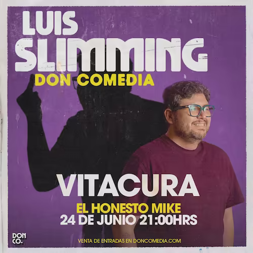 Ven a reír al show de Luis Slimming en El Honesto Mike, Vitacura, el día 24 de Junio del 2025 a las 21:00hrs.