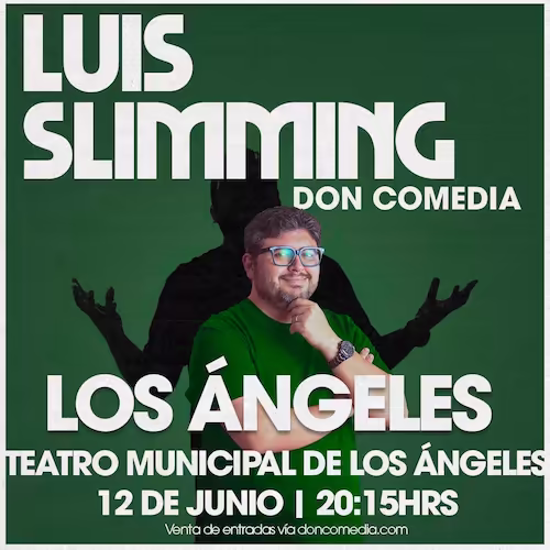 Ven a reír al show de Luis Slimming en el Teatro Municipal de Los Ángeles, el día 12 de Junio a las 20:15hrs.