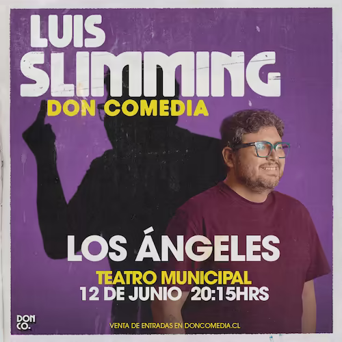 Ven a reír al show de Luis Slimming en el Teatro Municipal de Los Ángeles, el día 12 de Junio a las 20:15hrs.
