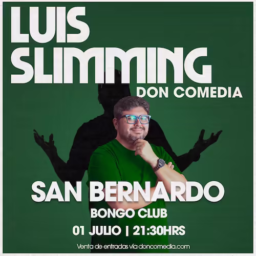 Ven a reír al Show de Luis Slimming en Bongo Club Restobar el día 01 de Julio a las 21:30hrs.