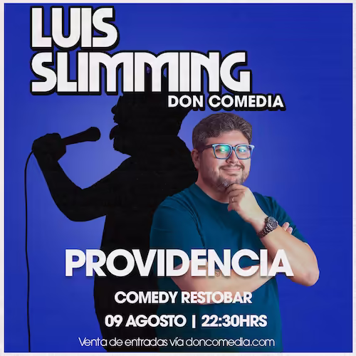 Ven a reír al show de Luis Slimming en Comedy Restobar el 09 de Agosto a las 22:30hrs.