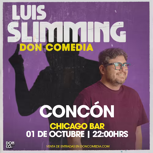 Ven a reír con el show de Luis Slimming en Chicago Bar el 01 de Octubre del 2025 a las 22:00hrs.