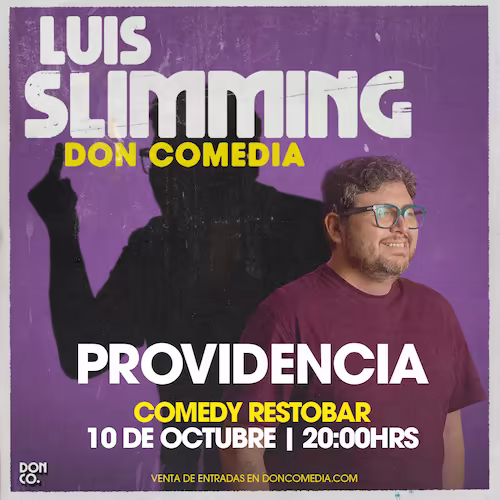 Ven a reír al show de Luis Slimming en Comedy Restobar el 10 de Octubre a las 20:00hrs.