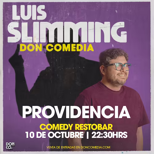Ven a reír al show de Luis Slimming en Comedy Restobar el 10 de Octubre a las 22:30hrs.