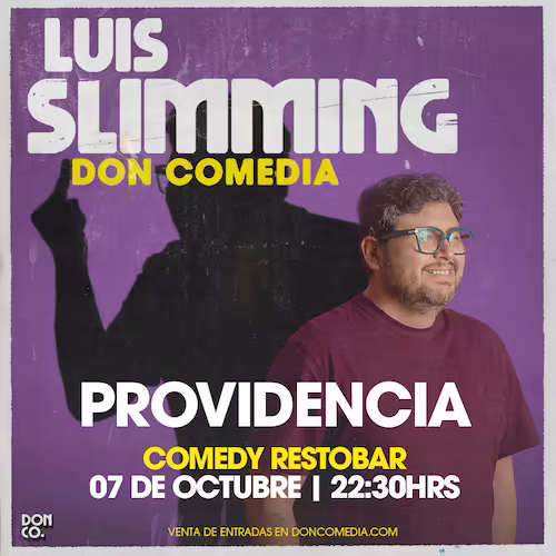Ven a reír al show de Luis Slimming en Comedy Restobar el 07 de Octubre a las 22:30hrs.