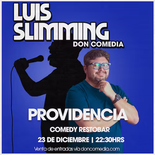 Ven a reír al show de Luis Slimming en Comedy Restobar el 23 de Diciembre a las 22:30hrs.